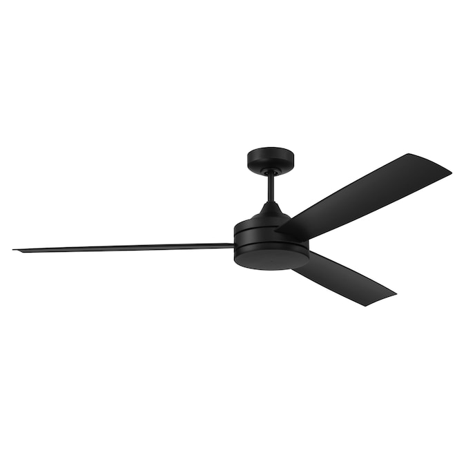 Craftmade Inspo 62-in Flat Black Indoor/Outdoor Ceiling Fan (3-Blade)