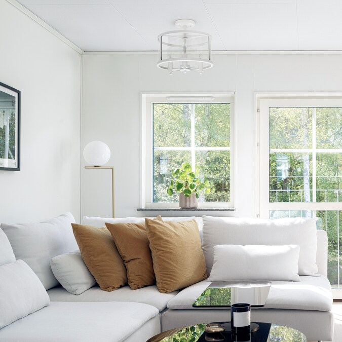 Lalia Home Classix 3-Light Matte White Semi mount light - Image 8