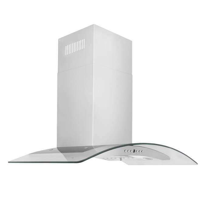 ZLINE KITCHEN & BATH 36-in 400-CFM Convertible Brushed 430 Stainless Steel Wall-Mounted Range Hood