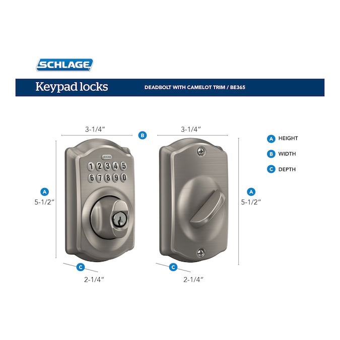 Schlage Camelot Aged Bronze Electronic Deadbolt with Keypad - Image 4