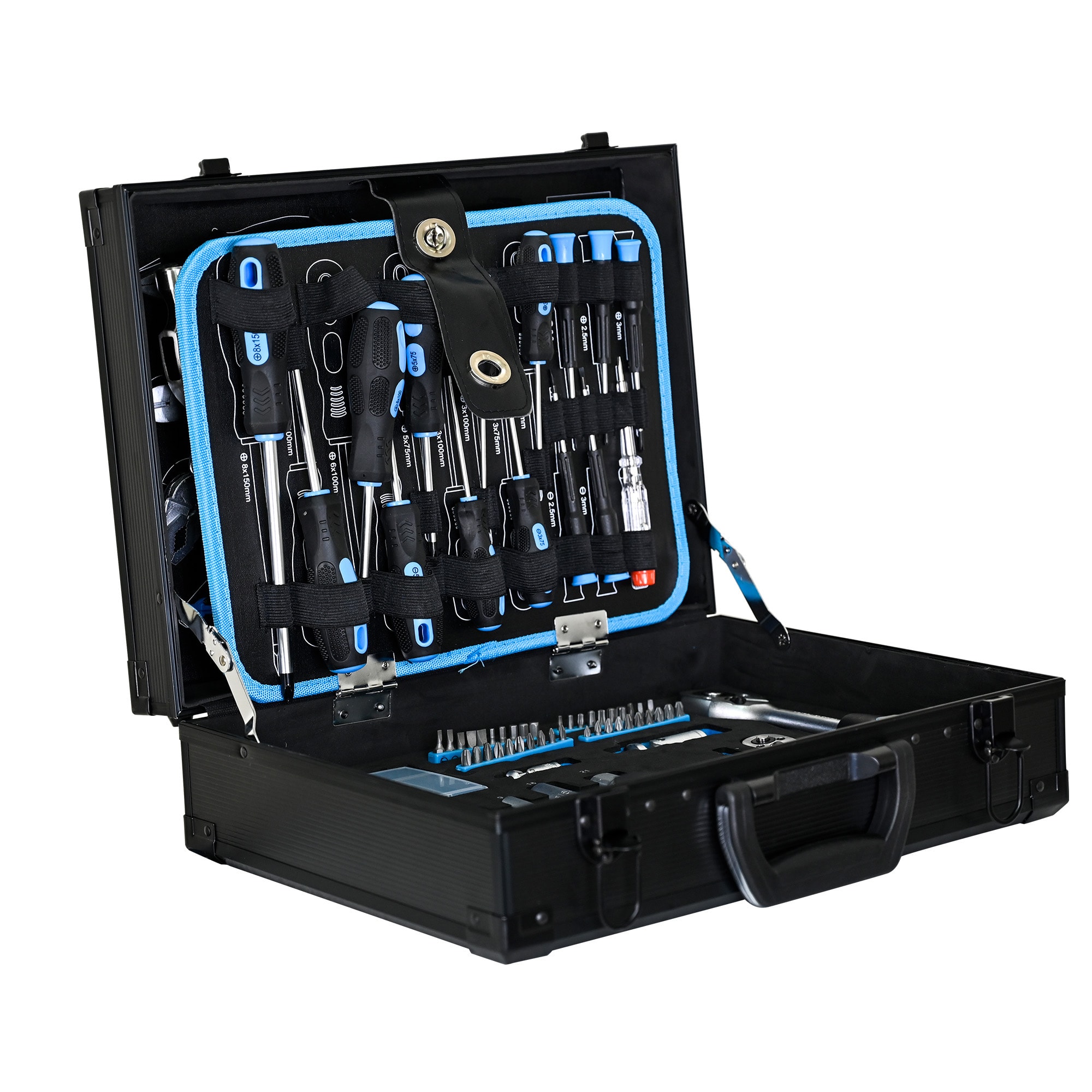 247 -Piece Standard (SAE) and Metric Chrome Mechanics Tool Set with Hard Case