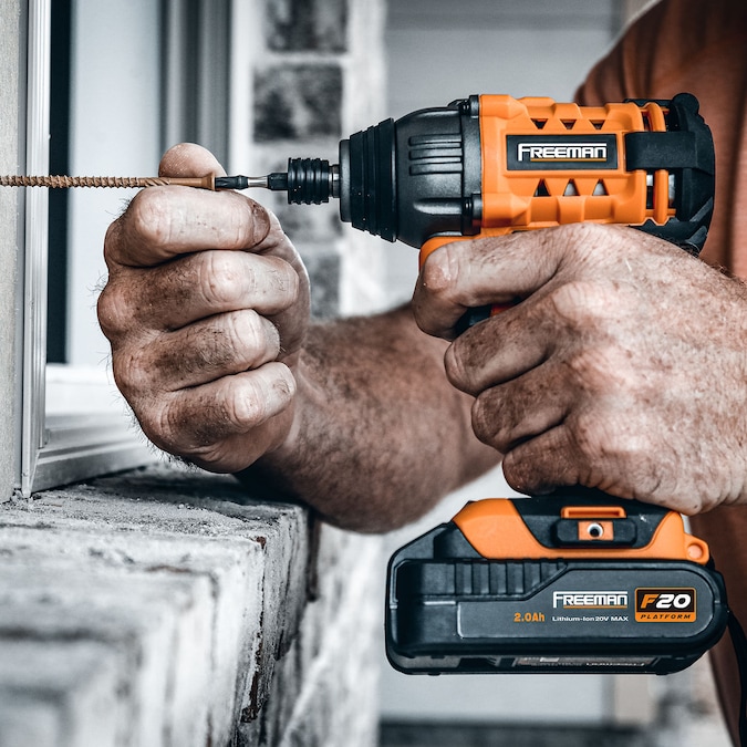 FREEMAN 2-Tool (Battery,Charger and Case Included) 1/2-in 20-volt Max Variable Speed Brushless Cordless Hammer Drill (2-Batteries Included) - Image 10