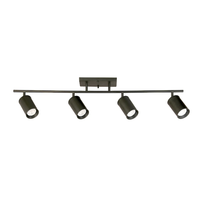 allen + roth Mason 36-in 4-Light Matte Black dimmable Gu10 Pin Base Traditional Track Bar