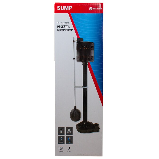 Utilitech 1/3-HP 58-GPM Thermoplastic Pedestal Sump Pump - Image 6