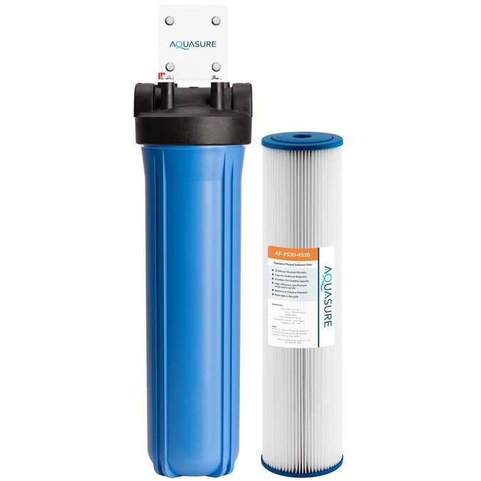 AQUASURE Fortitude Single-stage 20-GPM Mechanical Filtration Well Water Whole House Water Filtration System