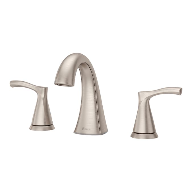 Pfister Masey Brushed Nickel Widespread 2-Handle WaterSense Bathroom Sink Faucet with Drain