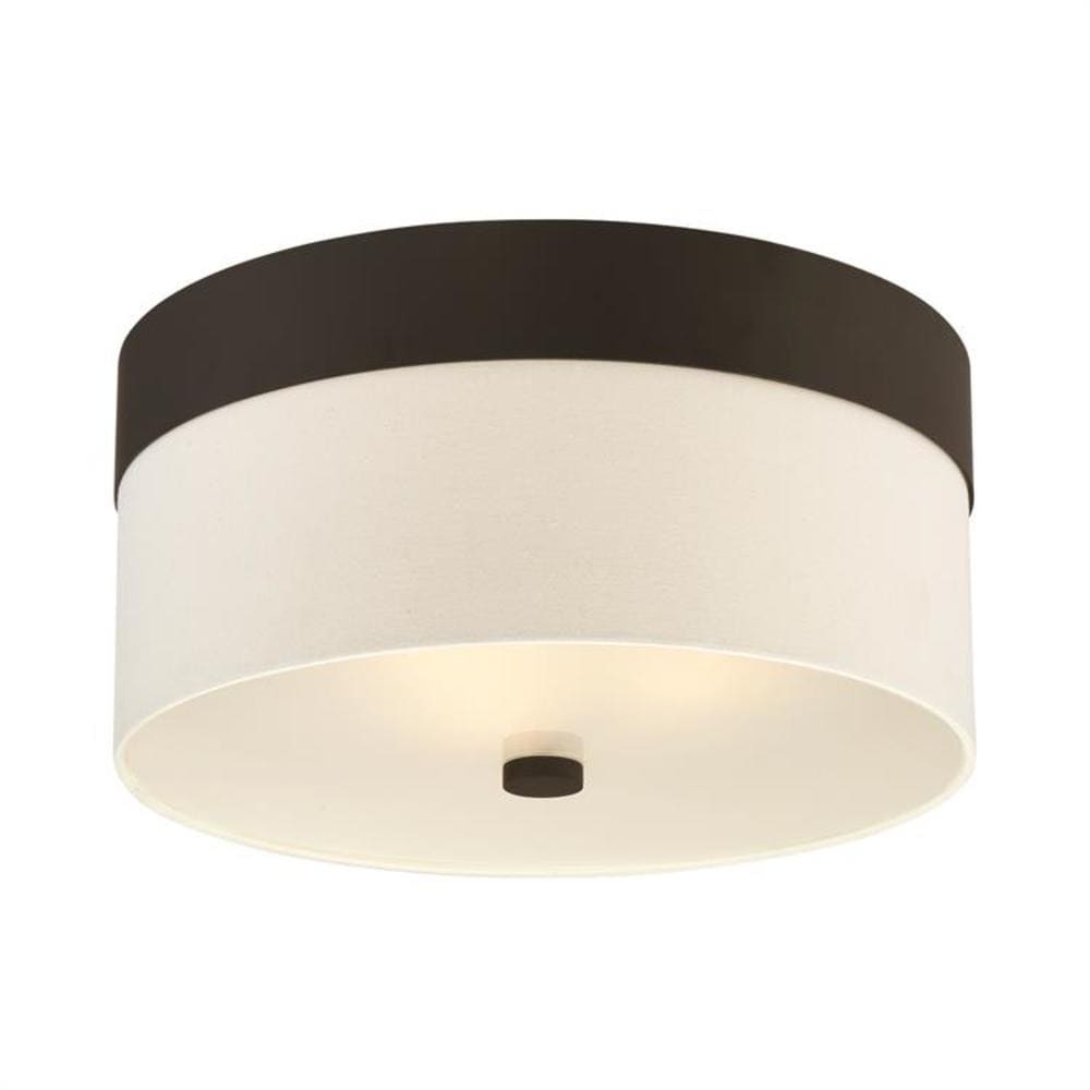 Grayson 3 -Light 16-in Matte Bronze Flush Mount Light