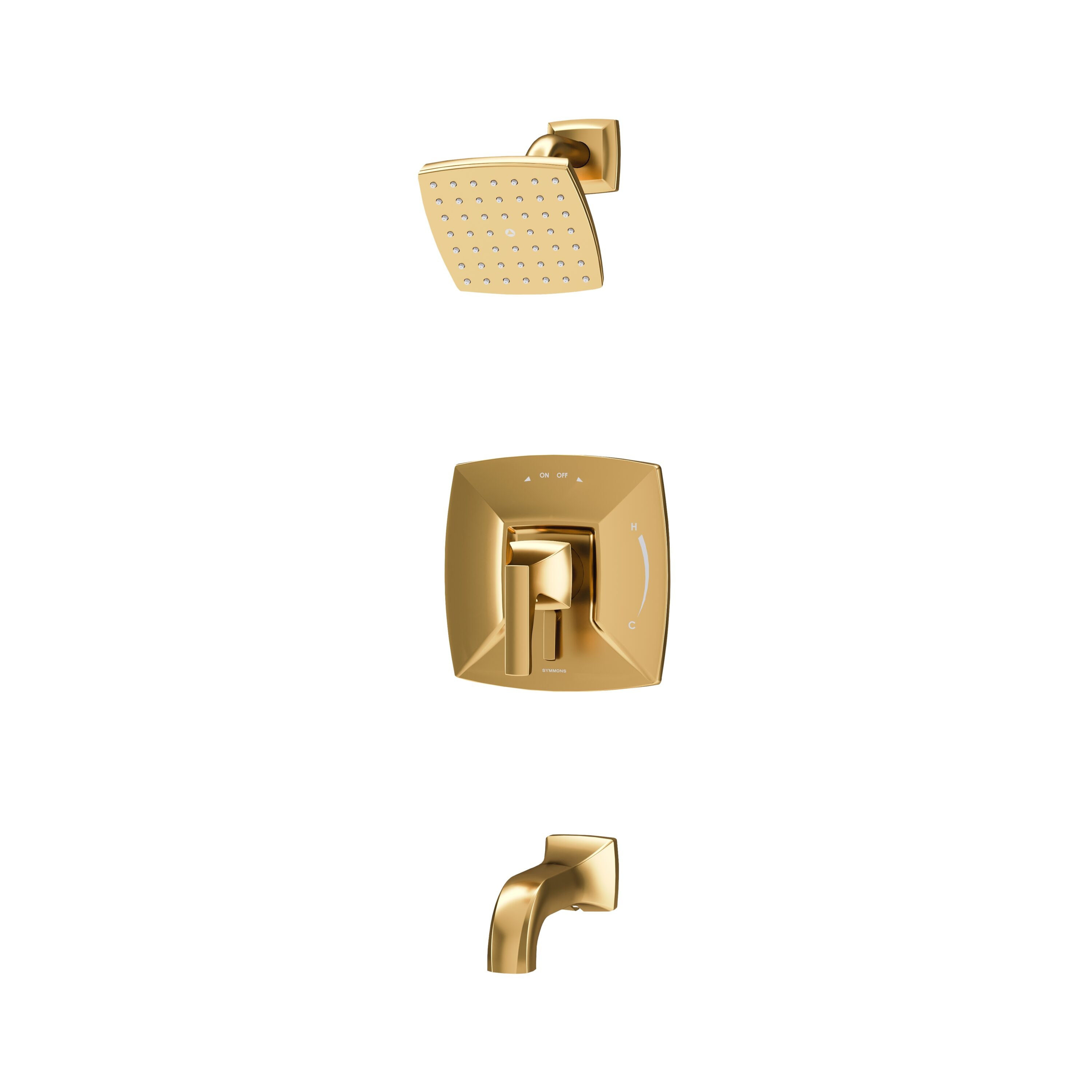 Oak Brushed Bronze 1-handle Single function 5-Inches Square Bathtub and shower Faucet