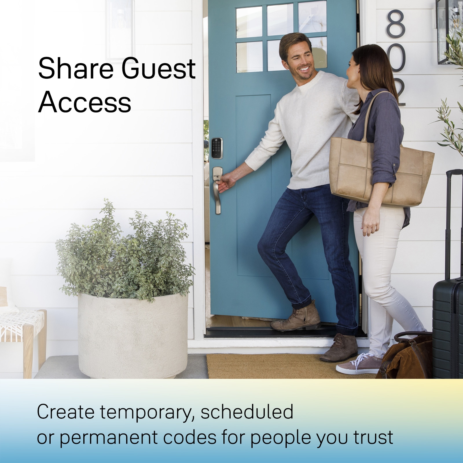 Assure Lock 2 Satin Nickel Smart Lock Electronic Deadbolt Bluetooth Fingerprint Touchscreen Keypad - Image 5