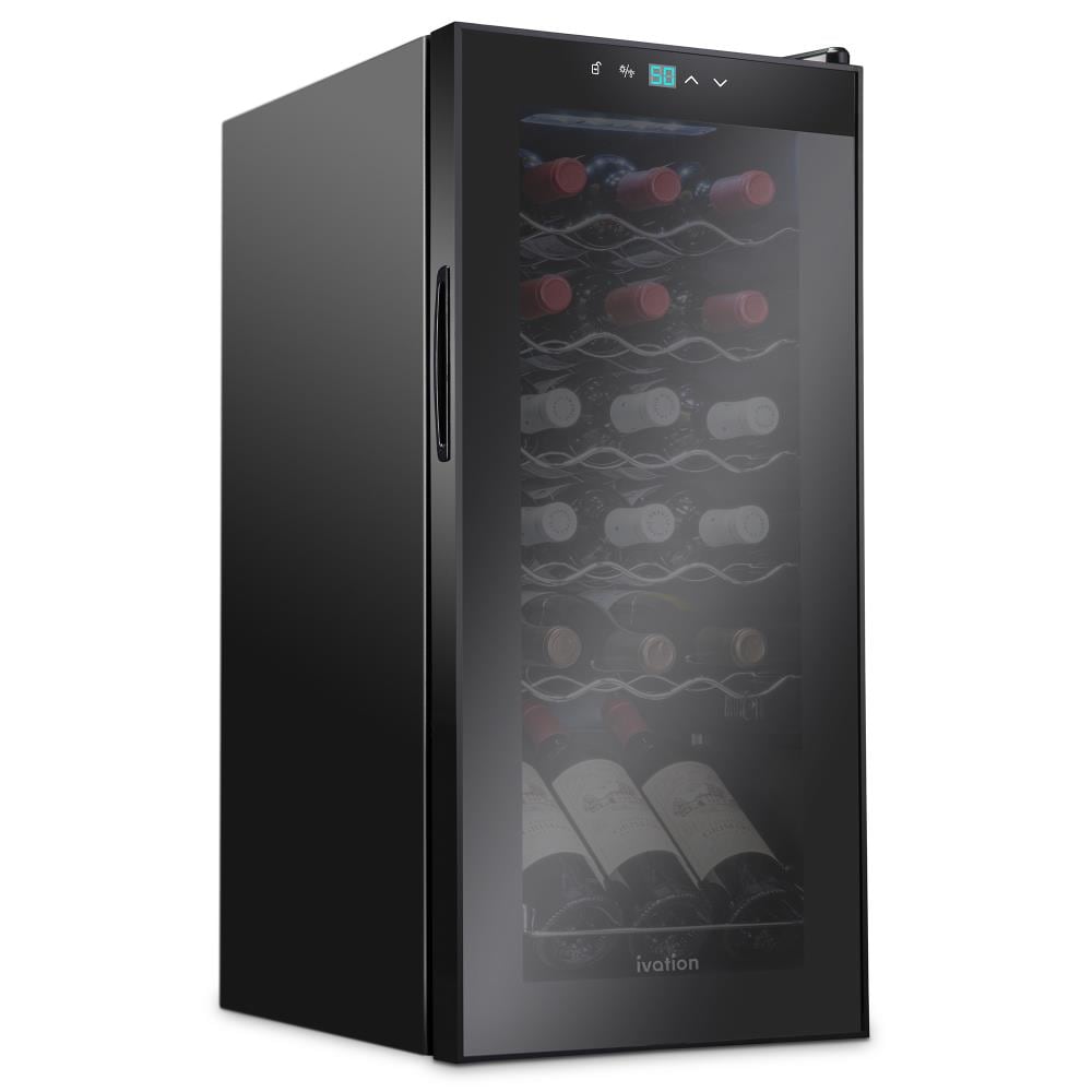 13.6-Inches W 18 -Bottles Black Freestanding Indoor Wine Cooler