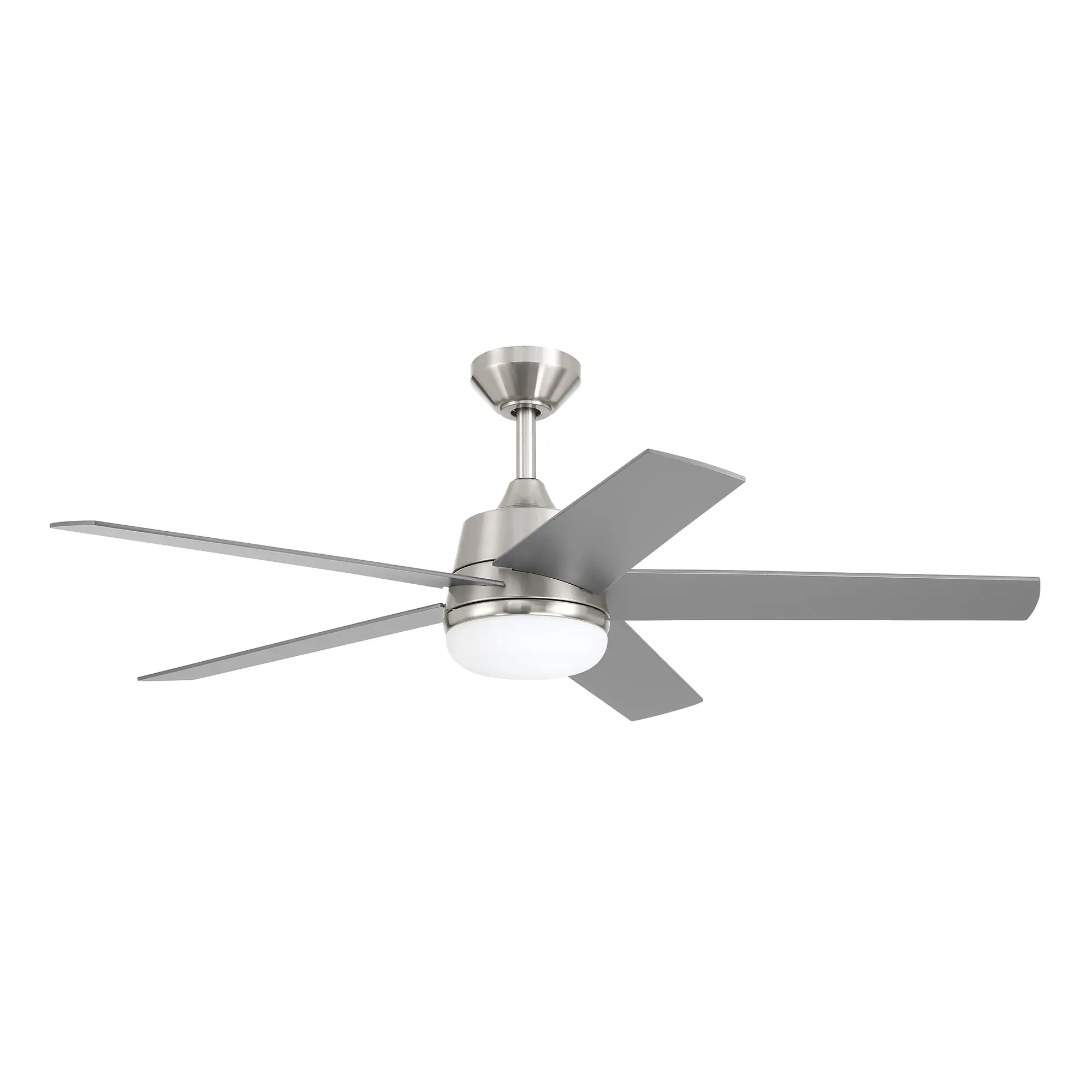 Astrea 52-in Color-Changing Integrated LED Outdoor Flush Mount Smart Brushed Nickel with Silver Blades Ceiling Fan With Light - Remote Included ( 5 -Blade ) - Image 11