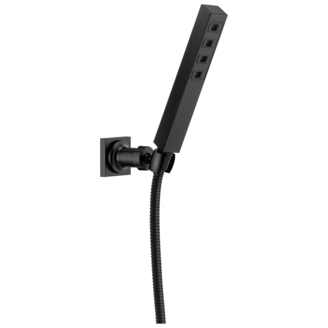 Delta Matte Black 2.38-in Square Handheld Shower Head 1.75-GPM (6.6-LPM)