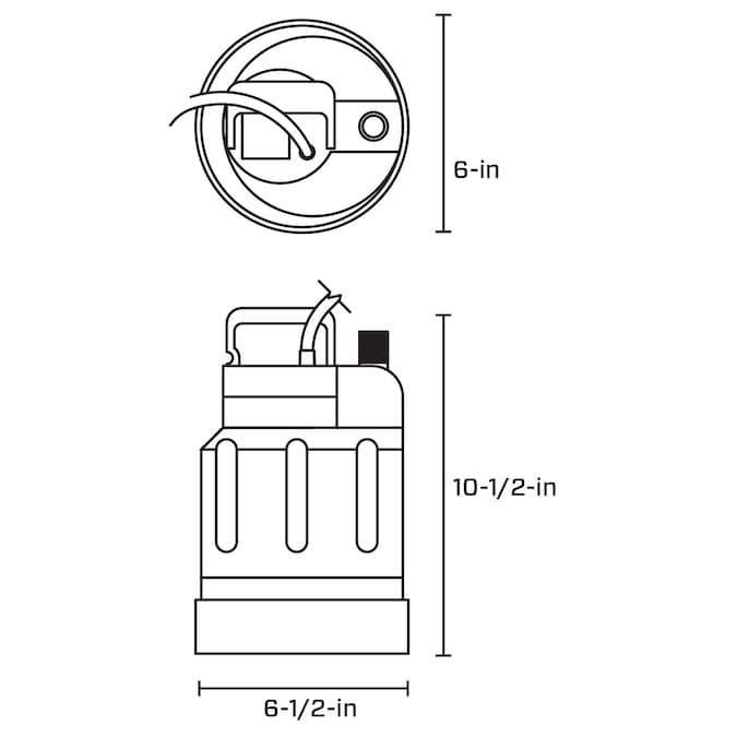 Utilitech 1/3-HP 115-Volt 30-GPM Thermoplastic Submersible Utility Pump - Image 7