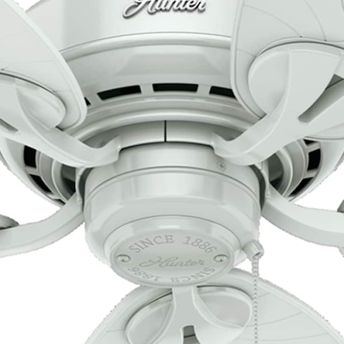 Hunter Bayview 54-in White Indoor/Outdoor Ceiling Fan (5-Blade) - Image 7