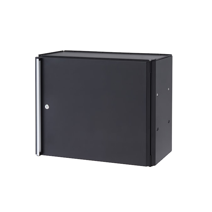 TRINITY 24-in W x 19-in H x 12-in D Wall-mounted Steel Garage Cabinet in Black