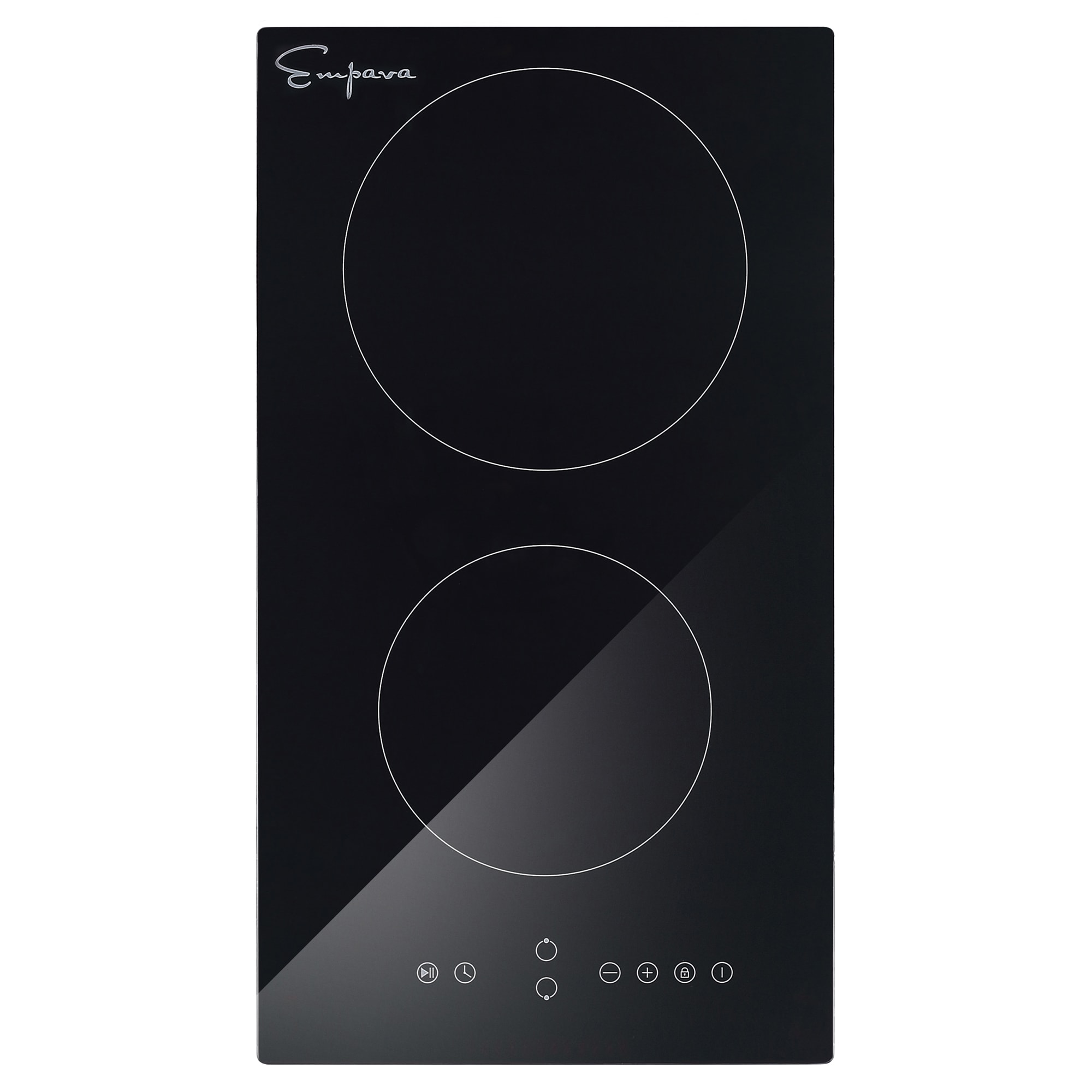 Electric Stove with Dual Elements 12-in 2 burners Smooth Surface (Radiant) Black Electric Cooktop - Image 2