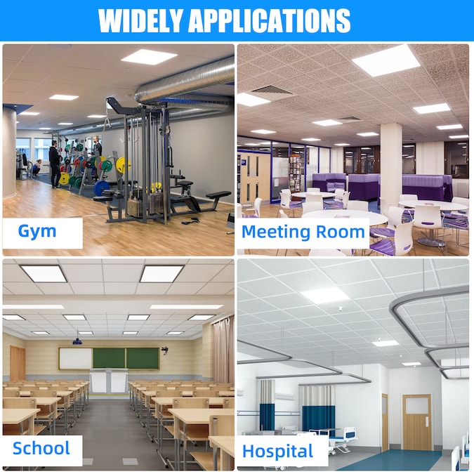 WYZM 6-Pack 2-ft x 2-ft Adjustable Daylight LED Panel Light - Image 6