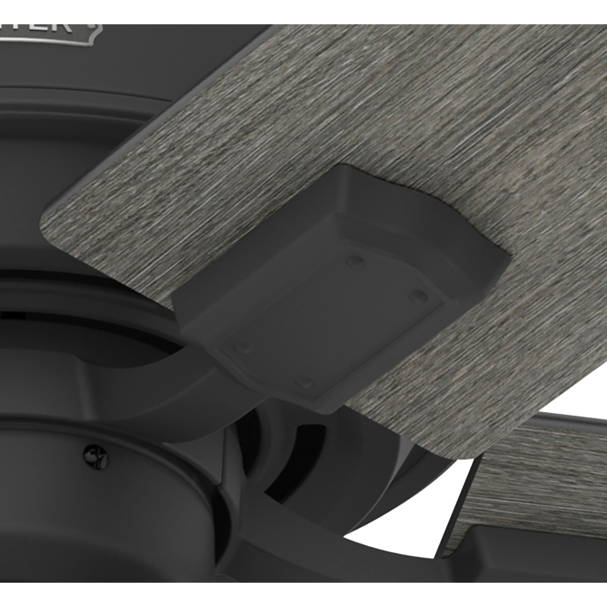 Crystal Peak 44-in Matte Black with Dark Gray Oak Blades Ceiling Fan With Light ( 5 -Blade ) - Image 11