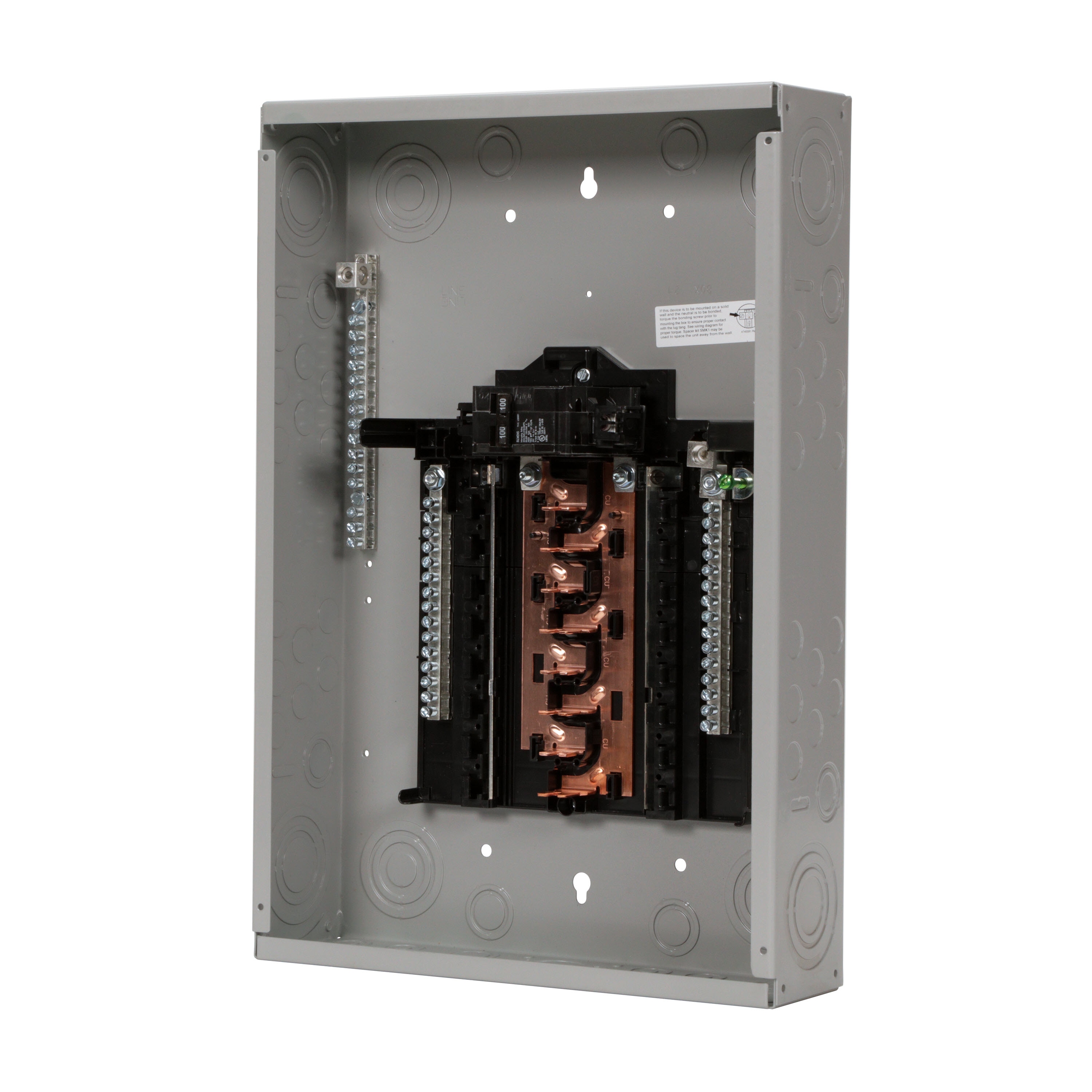 PN 100 -Amp 16 -Spaces 32 -Circuit Indoor Main breaker Plug-On Neutral Load Center