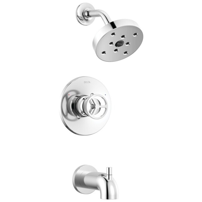 Delta Trinsic Chrome 1-handle Single Function Round Bathtub and Shower Faucet