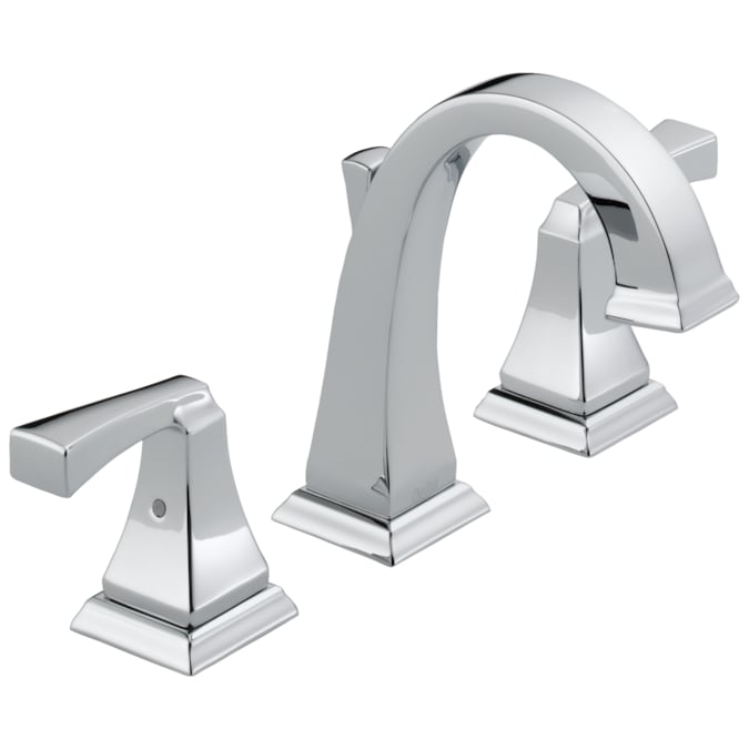 Delta Dryden Chrome Widespread 2-Handle WaterSense Bathroom Sink Faucet with Drain