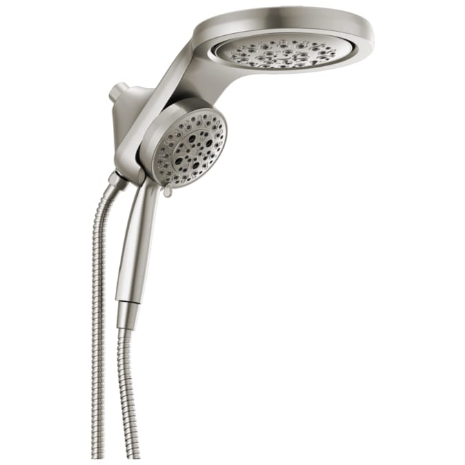 Delta Lumicoat Stainless 7.875-in Round Dual/Combo Rain Shower Head 1.75-GPM (6.6-LPM)