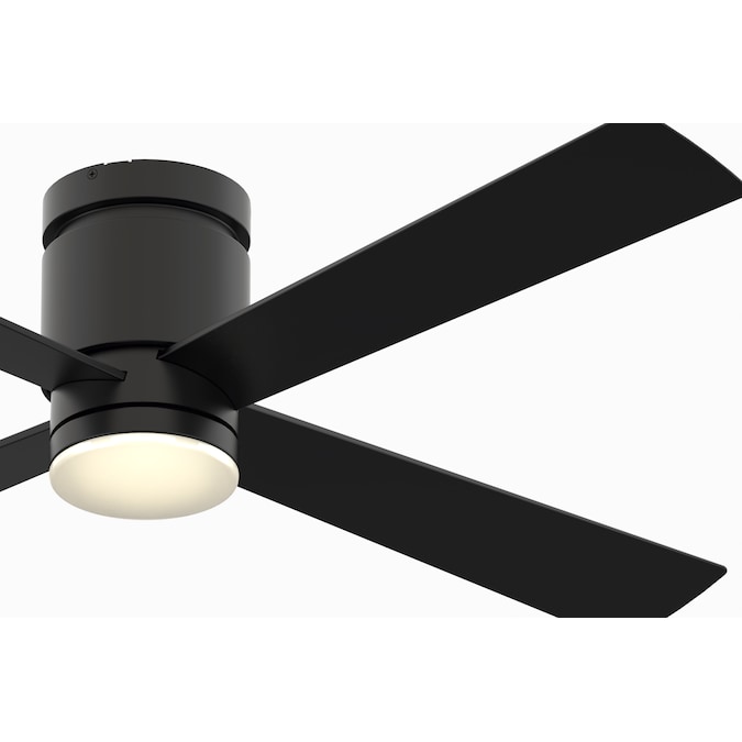 Fanimation Kwartet 52-in Black Color-changing Integrated LED Indoor/Outdoor Flush Mount Ceiling Fan with Light and Remote (4-Blade) - Image 3
