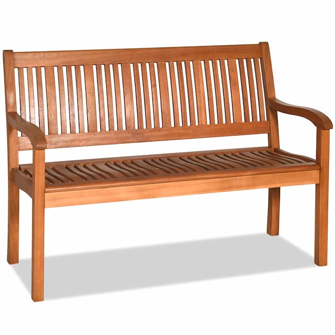 Costway Coatway 50-in W x 36-in H Brown Garden Bench