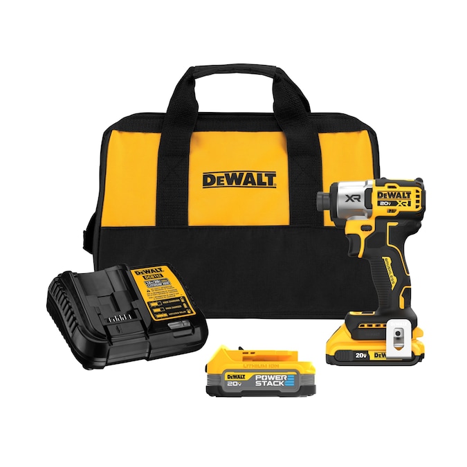 DEWALT XR 20-volt Max 1/4-in Brushless Cordless Impact Driver (2-Batteries Included, Charger Included and Soft Bag included)