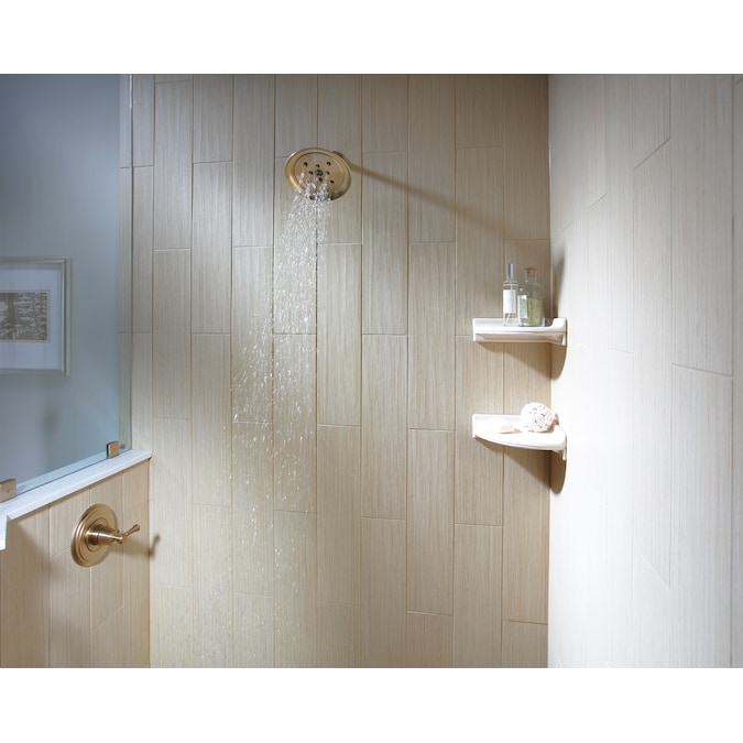 Delta Cassidy Champagne Bronze Single Function Round Shower Faucet Valve Included - Image 4