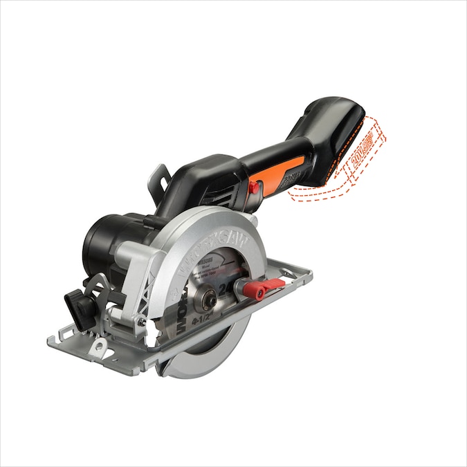 WORX Nitro Power Share 20-volt Max 4-1/2-in Brushless Cordless Compact Circular Saw (Bare Tool)
