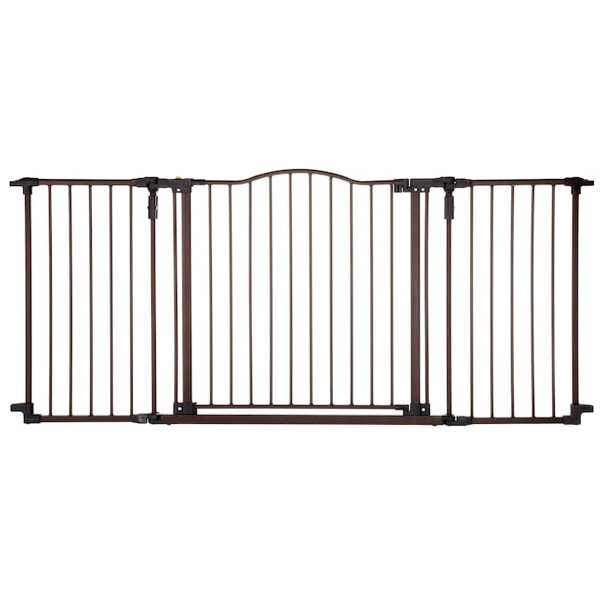 Toddleroo by North States 72-in x 30-in Hardware Mounted Matte Bronze Metal Safety Gate