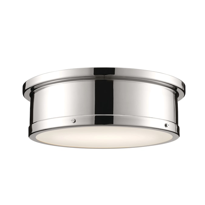 Kichler Serca 3-Light Polished Nickel Flush Mount Light