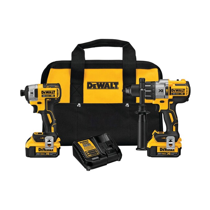 DEWALT XR 2-Tool 20-Volt Max Brushless Power Tool Combo Kit with Soft Case (2-Batteries and charger Included)