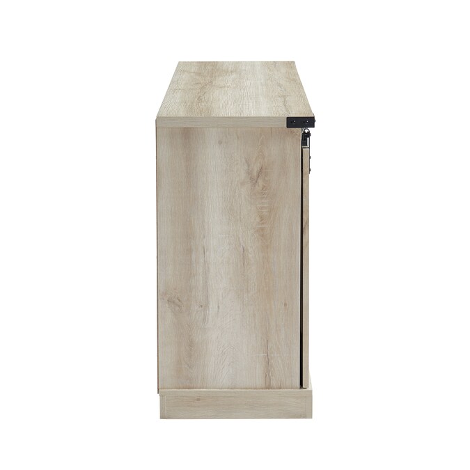 CASAINC 54-in W White Oak TV Stand with LED Corner or Flat Wall Electric Fireplace with Remote Control Included - Image 12