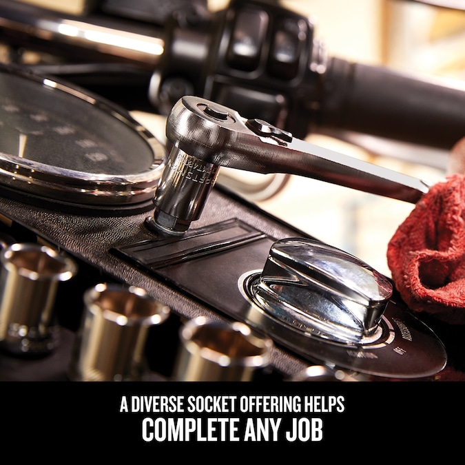 CRAFTSMAN 299-Piece Standard (SAE) and Metric Polished Chrome Mechanics Tool Set - Image 7