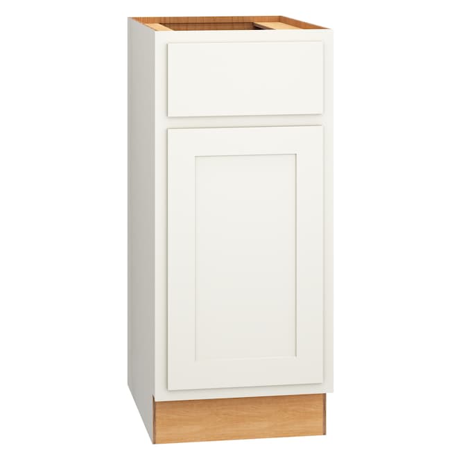 Diamond Express Jamestown 15-in White Partial Overlay Bathroom Vanity Base Cabinet without Top