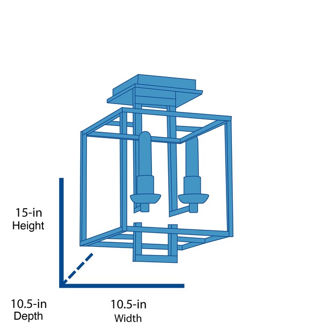 Craftmade Cubic 4-Light 10.5-in Polished Chrome Semi mount light - Image 3