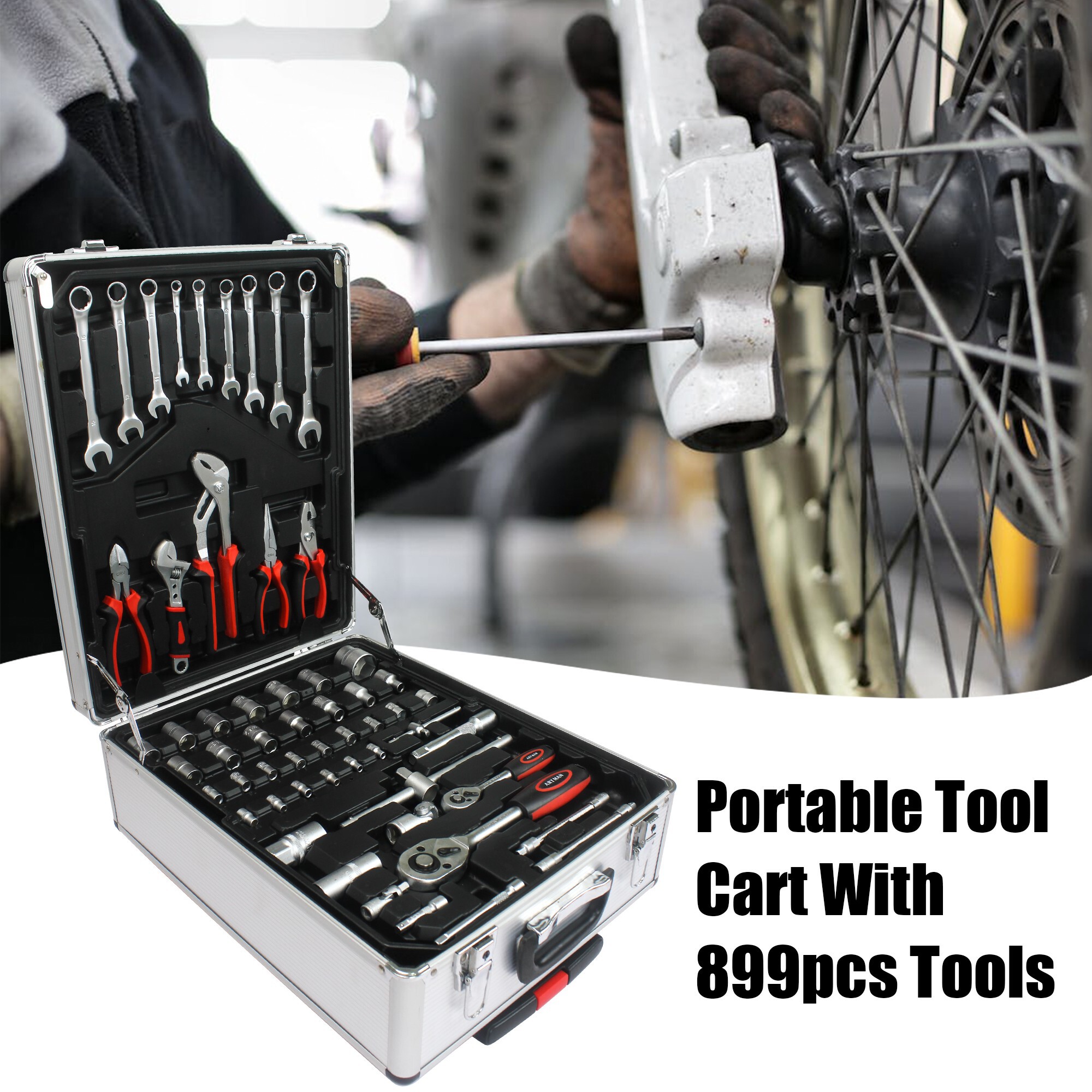 899 -Piece Metric Coated Mechanics Tool Set with Hard Case - Image 9