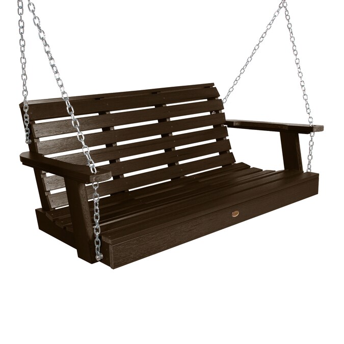 highwood The Weatherly 2-person Weathered Acorn Recycled Plastic Outdoor Swing