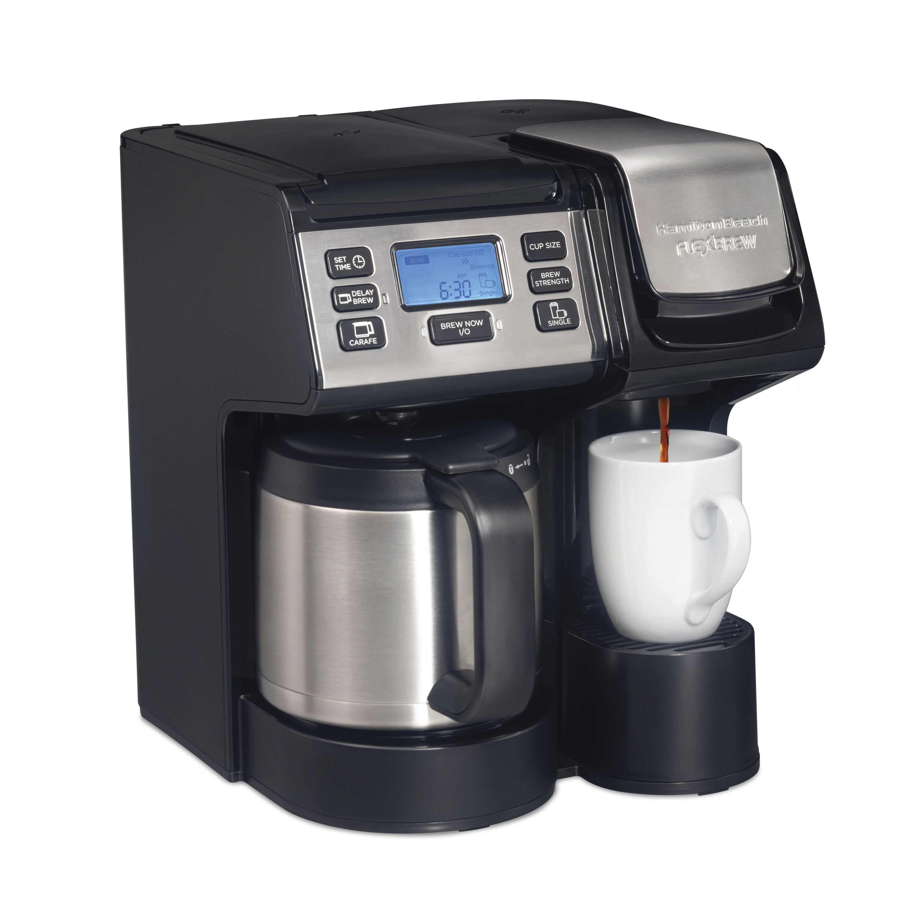 12 -Cup Programmable Residential Combination coffee maker ( Black )