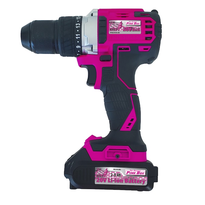 The Original Pink Box 20-volt 1/2-in Keyless Brushless Cordless Drill (1-Battery Included, Charger Included)