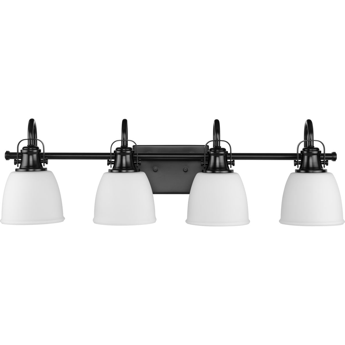 Preston 7.37-in 4 -Light Matte Black Farmhouse Vanity light