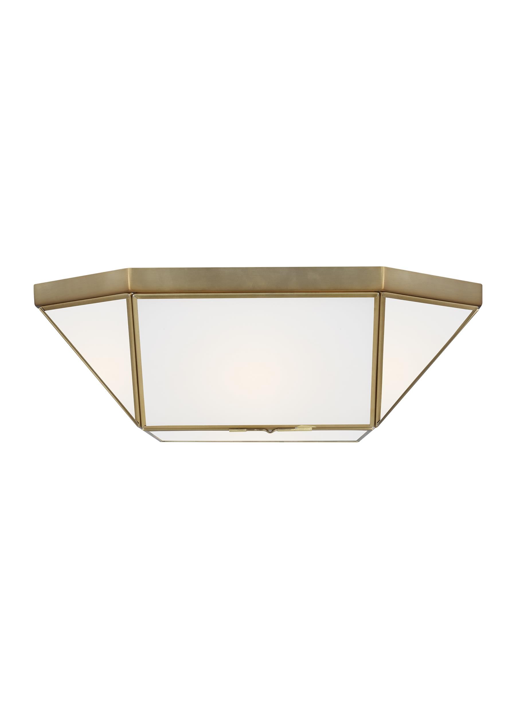 Morrison 2 -Light 15.5-in Satin Brass Flush Mount Light