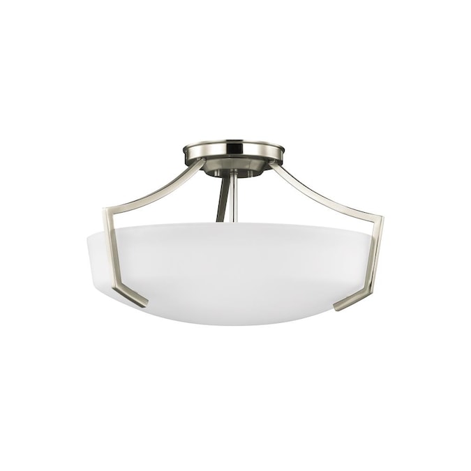 Generation Lighting Hanford 3-Light Brushed Nickel Flush Mount Light - Image 2