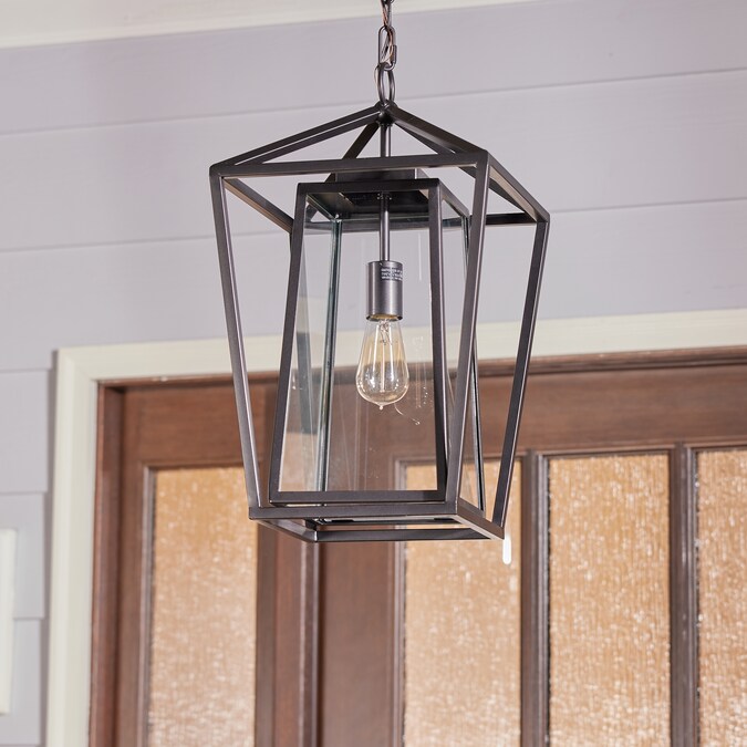 Maxim Lighting Artisan Black Transitional Clear Glass Geometric Medium Outdoor Hanging Pendant Light - Image 6