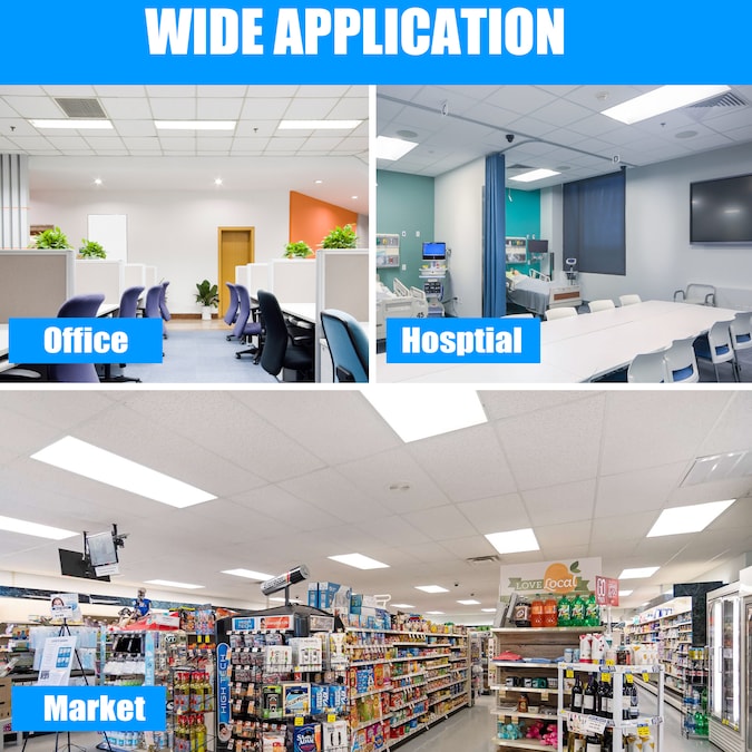 WYZM 4-Pack 4-ft x 2-ft Adjustable Daylight LED Panel Light - Image 8