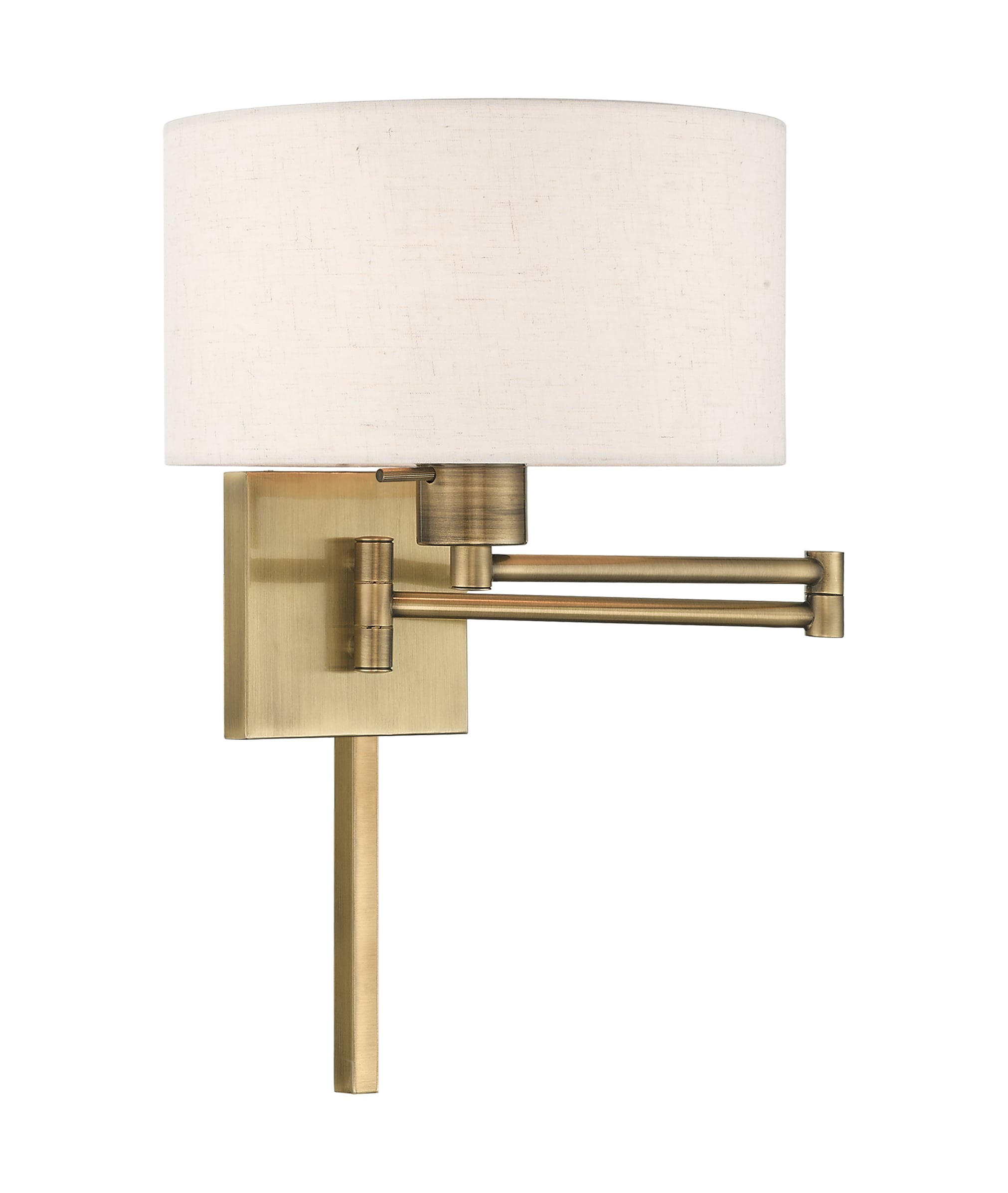 Swing Arm Wall Lamps 11-in W 1 -Light Antique Brass Transitional Wall Sconce
