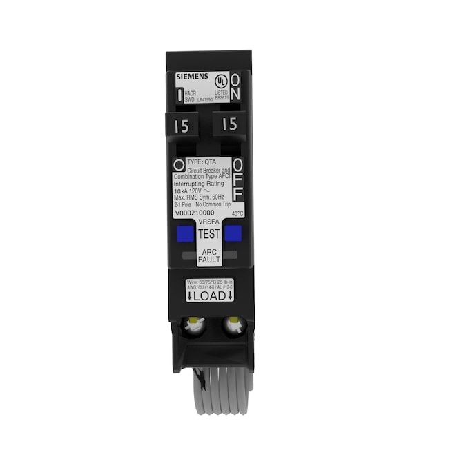 Siemens 15-amp/15-amp 1-Pole Combination Arc Fault Circuit Breaker