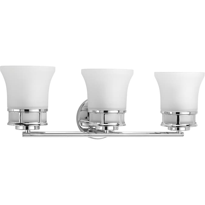 Progress Lighting Cascadia 24.12-in 3-Light Polished Chrome Craftsman Vanity Light